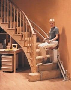 how do curved stairlifts work